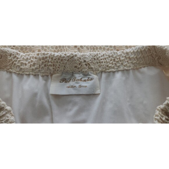 Pat Dahnke Waller, Texas Vintage Custom Made Cream/Ecru Crochet Skirt - Rare! - Picture 5 of 6
